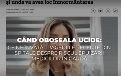 Când oboseala ucide: ce ne învață tragediile recente din spitale despre riscul epuizării medicilor în gardă