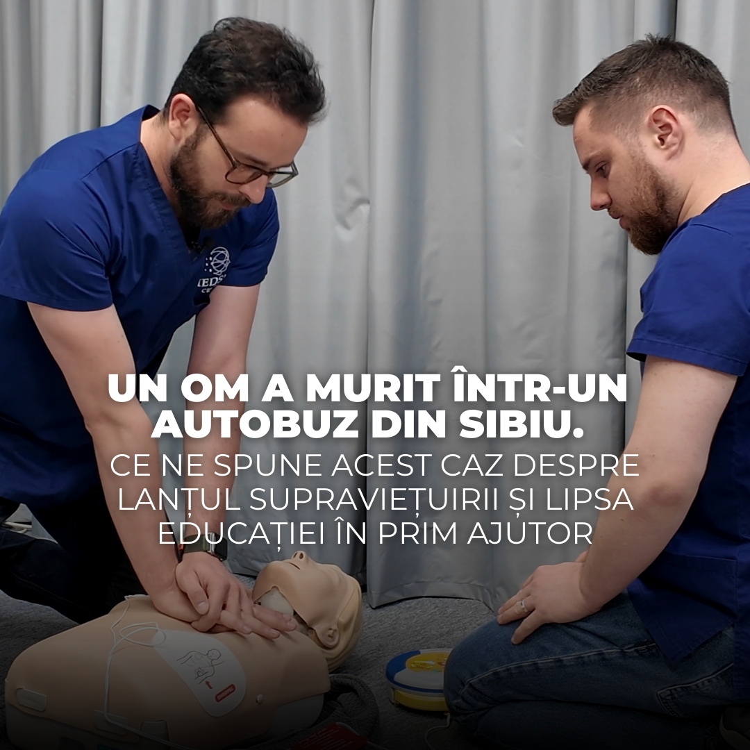 Un om a murit într-un autobuz din Sibiu