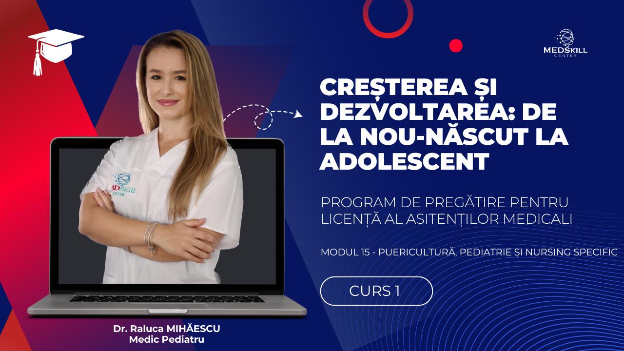Curs – CREȘTEREA ȘI DEZVOLTAREA: DE LA NOU-NĂSCUT LA ADOLESCENT – Modul 15 – Program AMG