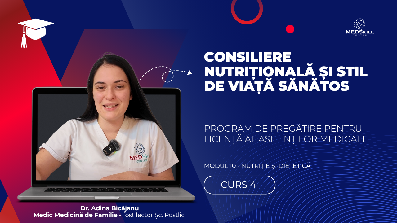 Curs – CONSILIERE NUTRIȚIONALĂ ȘI STIL DE VIAȚĂ SĂNĂTOS – Modul 10 – Program AMG