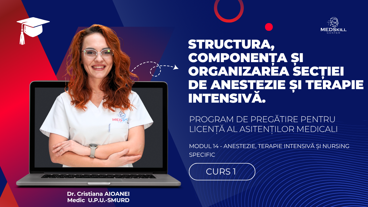 Curs – STRUCTURA, COMPONENȚA ȘI ORGANIZAREA SECȚIEI DE ANESTEZIE ȘI TERAPIE INTENSIVĂ – Modul 13 – Program AMG